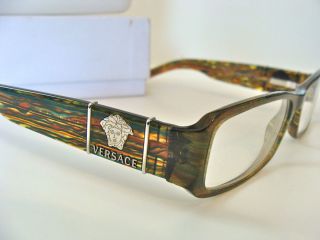 Versace Womens Tortoise Green Eyeglass Frames Pre Owed Authentic Mod