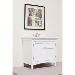 Legion Furniture 38 Woodbridge Single Sink Vanity in White   BC081