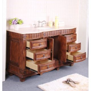 Legion Furniture 60 Single Bathroom Vanity Set in Antique Honey