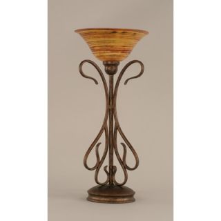 Cal Lighting Table Lamp with Mica Shade in Rust