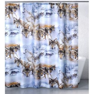  Bella by Fine Art Creations Wolves Crossing Shower Curtain   2010