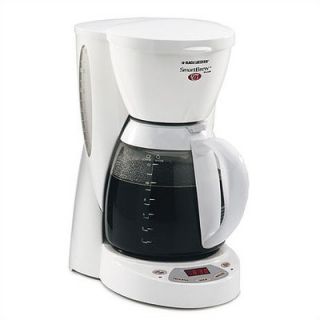 Black & Decker SmartBrew Plus 12 Cup Programmable Coffeemaker in White