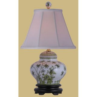 Oriental Furniture 15 Porcelain Palm Tree Jar Lamp   LMP LPBLYS087E