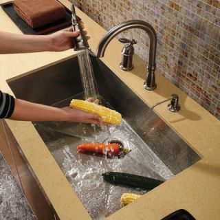 Vigo 32 x 19 Undermount Single Bowl Kitchen Sink with Faucet and