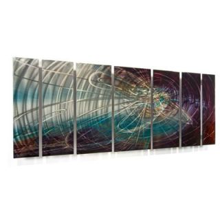  Walls Abstract by Ash Carl Metal Wall Art in Gray Multi   23.5 x 60