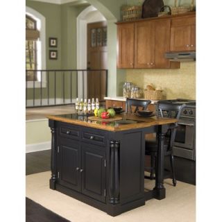 Home Styles Monarch Kitchen Island with Granite Top   Set of 88
