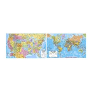 Universal Map Us & World Physical/politcal Map   UNI2982227