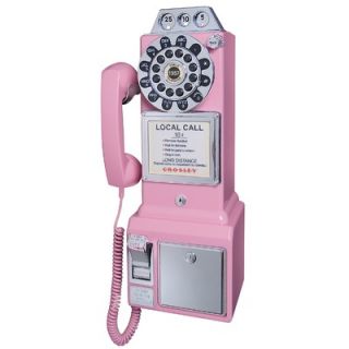 Crosley 1950s Classic Pay Phone Pink