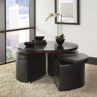 Standard Furniture Cosmos Round Table and Faux Leather