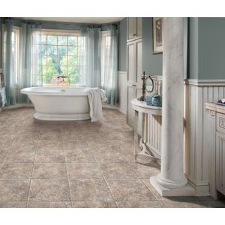 Congoleum Ovations 14 x 14 Stone Ford Vinyl Tile in Stone Greige