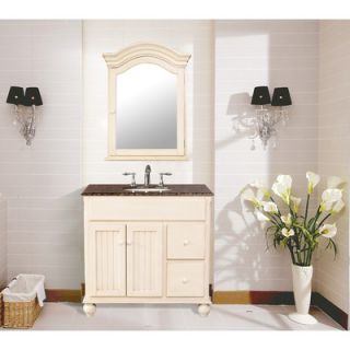  Snow White 36 Bathroom Vanity Set in White   GM 6114 36 BB