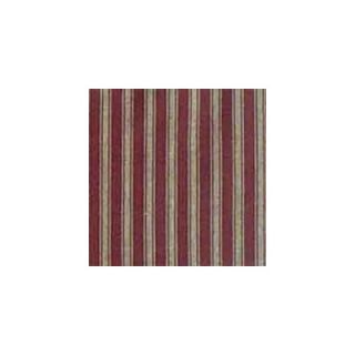 Patch Magic Deep Red with Tan Stripes Window Curtain