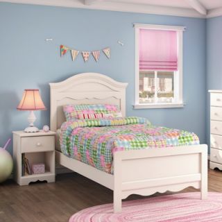 South Shore Summer Breeze 39 Twin Panel Bed in Distressed White Wash