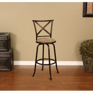 American Heritage Santina Stool in Coco with Taupe Microfiber