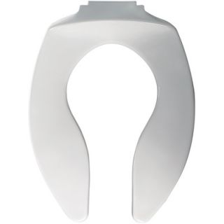 Bemis Elongated Commercial Open Front Solid Plastic Toilet Seat with