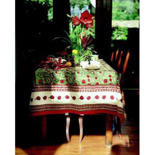 Couleur Nature Fig Red Green 70 Round Tablecloth   99 99 70
