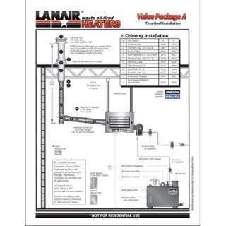 Lanair MX Series 250000 BTU 80 Gallon Waste Oil Heater with Roof