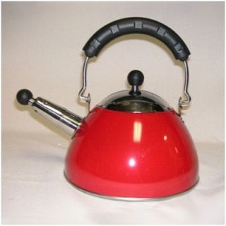 Danico Red Stainless Steel 83oz Whistling Kettle  