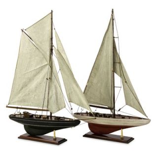 IMAX Antiqued Sailing Vessel (Set of 2)