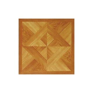 Vinyl Light Wood Diamond Floor Tile (Set of 45)