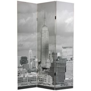Oriental Furniture Double Sided New York Scenes Room Divider