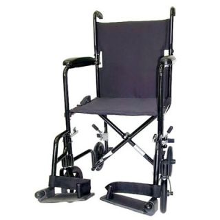 Karman Healthcare Steel Transport Chair with Fixed Full Arms