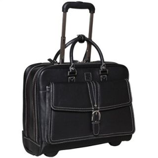 Clark & Mayfield Stafford 17 Leather Rolling Laptop Tote