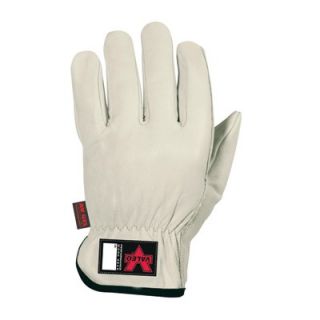Valeo Inc Tan Full Grain Leather Driver Anti Vibe Gloves With AV GEL
