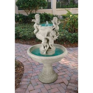 Design Toscano Resin Cherubs at Play Sculptural Fountain