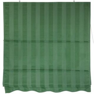 Oriental Furniture 48 Striped Roman Retractable Blinds in Soft Green
