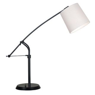 Lite Source Swing Arm Reading Lamp with Clamp in Polished Steel