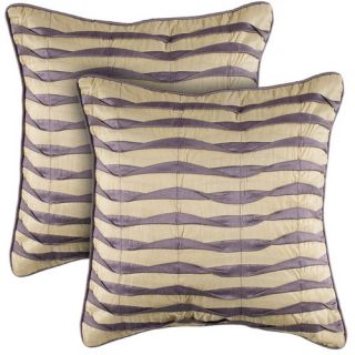 Cream and Purple Decorative Pillow