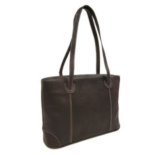 Piel Ladies Computer Tote in Chocolate   2719 CHC