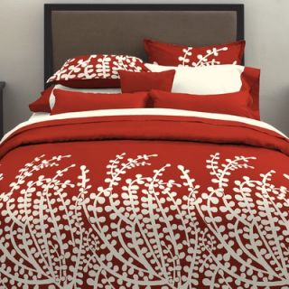 City Scene Branches Comforter Set in Spice Red