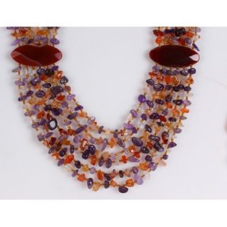 Amour Agate Chips, Amethyst and Carnelian Necklace   NG700MRP