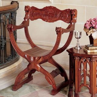 Design Toscano Medieval Cross Frame Arm Chair