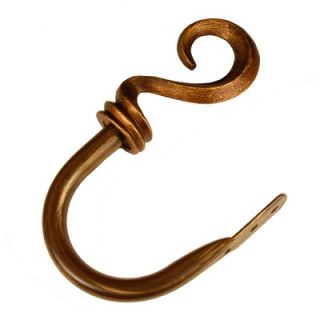 BCL Drapery Hardware Hook Holdback in Antique Gold (Set of 2