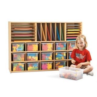 Sectional Storage Cubbie with Clear Trays