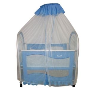Dream On Me Cassidy Canopy Portable Crib in Blue
