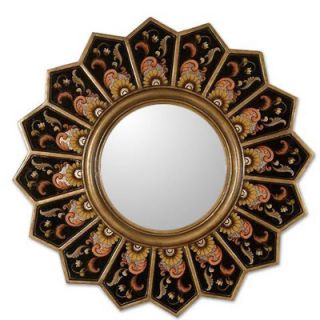 Novica Sunflower Fan Mirror