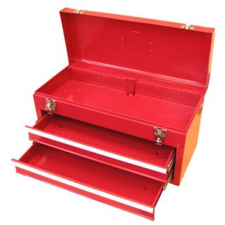 Excel Portable Metal Tool Box with 2 Drawers