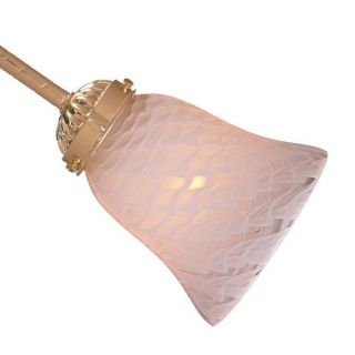 25 Neck Swirled Ribbon Art Glass Shade for Ceiling Fan Light Kit