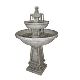 Smart Solar Rhodes Three Tier Electric Fountain with LEDs