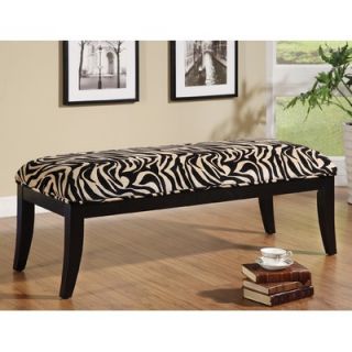 Wildon Home ® Zebra Print Solid Birch Bedroom Bench