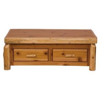  Traditional Cedar Log Enclosed Coffee Table Set   14110 / 14111 / 140