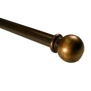 BCL Drapery Hardware Ball Curtain Rod in Antique Gold
