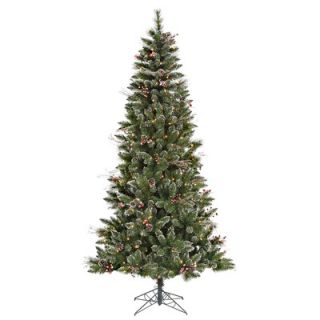 Vickerman 9 Snowtip Berry/Vine Artificial Christmas Tree with Clear