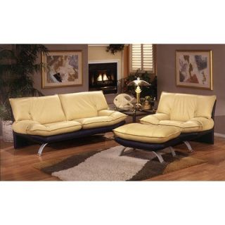 Omnia Furniture Princeton Leather Living Room Set