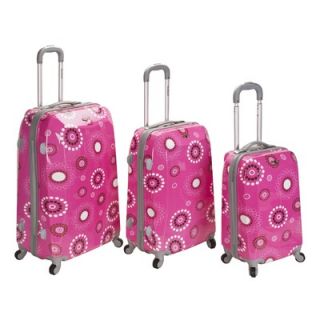 Rockland Vision 3 Piece Polycarbonate/ABS Spinner Luggage Set   F150