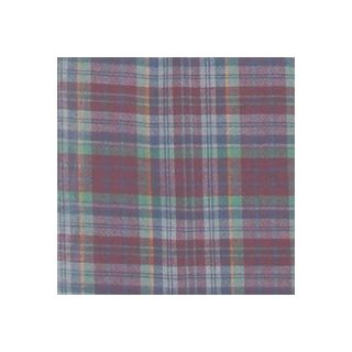 Patch Magic Burgundy Plaid Blue and Golden Lines Curtain Valance